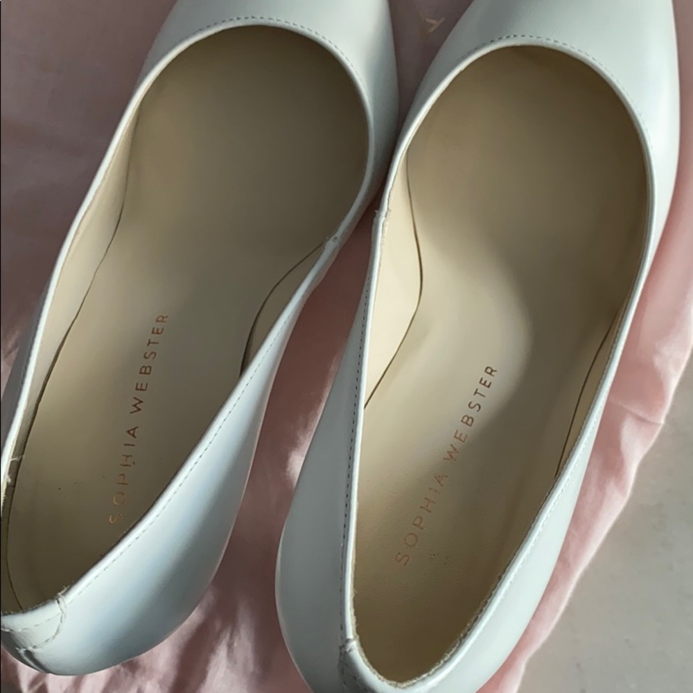 Sophia Webster White Leather Pumps - Picture 3 of 10